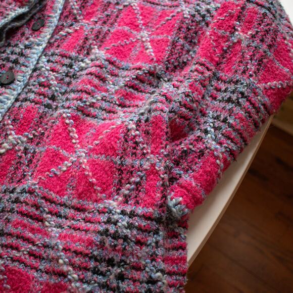 Sigrid Olsen Sport Pink and Blue Mid Length Lined Jacket Size Women's 1X - Picture 3 of 10